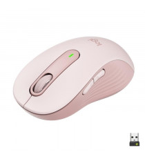 Souris Sans Fil Logitech Signature M650 L - Grande Taille Silencieuse, Bluetooth, Boutons Programmables - Rose