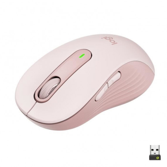 Souris Sans Fil Logitech Signature M650 L - Grande Taille Silencieuse, Bluetooth, Boutons Programmables - Rose