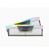 Mémoire RAM - CORSAIR - Vengeance RGB DDR5 - 32GB 2x16GB DIMM - 5600 MHz - 1,25V - Blanc (CMH32GX5M2B5600C36WK)