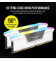 CORSAIR Vengeance RGB DDR5 - 32GB 2x16GB DIMM - 6000MHz - Unbuffered, 40-40-40-77, XMP 3.0, White Heatspreader, RGB LED, 1.35V