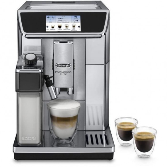 DELONGHI ECAM 650.75.MS - Machine expresso automatique avec broyeur PrimaDonna Elite - Inox