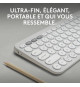 LOGITECH - Clavier sans fil - Pebble Keys 2 K380s - Bluetooth - Bouton Easy-Switch - Blanc - (920-011804)