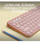 LOGITECH - Clavier sans fil - Pebble Keys 2 K380s - Bluetooth - Bouton Easy-Switch - Rose - (920-011805)