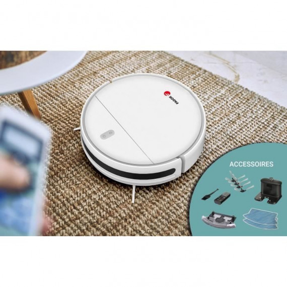 Aspirateur Robot Wifi FAGOR FG028 - 3 en 1 : Balaye, aspire et lave - Bac poussiere : 200 ml - Bac a eau : 230 ml