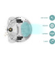 Aspirateur Robot Wifi FAGOR FG028 - 3 en 1 : Balaye, aspire et lave - Bac poussiere : 200 ml - Bac a eau : 230 ml