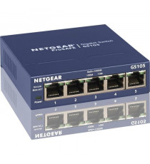 NETGEAR GS105 Switch Ethernet 5 ports Métal Gigabit (10/100/1000), Protection ProSAFE, Garantie a Vie Idéal pour les PME et TPE