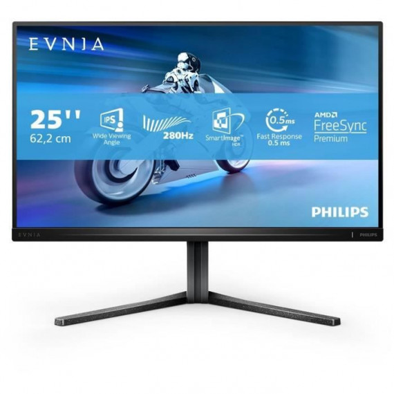 Ecran PC Gamer - PHILIPS - 25M2N5200P - 24,5 IPS FHD 1920 x 1080 - 0,5ms - 280Hz - HDMI DP - Ajustable en hauteur