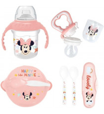 Pack repas 1er age THERMOBABY MINNIE - 1 grignoteuse + 1 bol + 1 tasse a poignée +2 cuilleres
