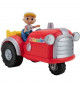 Figurine miniature - BANDAI - CoComelon Tracteur Musical Rouge - Tracteur Musical Et Sa Figurine 7cm - WT0038