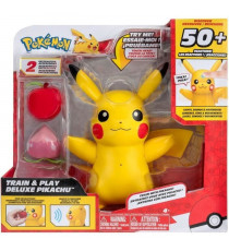 Figurine miniature - BANDAI - Pokémon Pikachu interactif et ses accessoires - Jouet avec lumieres, sons et mouvements - JW3330