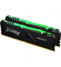 Mémoire Kingston FURY Beast RGB 16 Go (2x8Go) DDR4 3200 MHz CL16 (KF432C16BBAK2/16)
