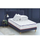 CONFORT DESIGN Pack complet Matelas 700 Ressorts + Sommier Bleu denim +  Couette + 2 Oreillers 160x200cm CHANTILLY