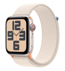 Apple Watch SE GPS + Cellular - 44mm - Boîtier Starlight Aluminium - Bracelet Starlight Sport Loop