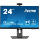 Ecran PC - IIYAMA - XUB2490HSUC-B5 - 24 IPS LED FHD - 4ms - 60Hz - HDMI DP VGA - Webcam FHD et microphone