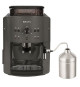KRUPS Machine a café broyeur grain, Mousseur de lait, 2 tasses espressos simultané, Nettoyage automatique, Essential grise YY…