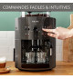 KRUPS Machine a café broyeur grain, Mousseur de lait, 2 tasses espressos simultané, Nettoyage automatique, Essential grise YY…