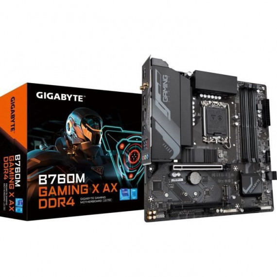 Carte mere - GIGABYTE - B760M G X AX DDR4 - Intel B760 - Socket LGA1700 - ATX