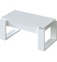 Table basse relevable - Mélaminé blanc  - L 105 x P 55 x H 45 cm NOVA