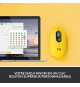 Souris Sans Fil Logitech POP Mouse avec Emojis Personnalisables, Bluetooth, USB, Multidispositifs - Jaune