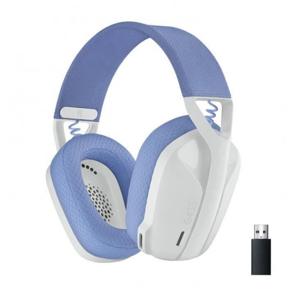 Casque gaming sans fil Logitech -G435 LIGHTSPEED - BLANC - Léger Bluetooth avec micro intégré pour PC, PS4, PS5, Switch, Mobile