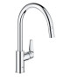 Robinet de cuisine - Chromé - Bec haut en C - Mousseur extractible - Rotation 360 - Limiteur de débit - GROHE Start Curve - 3…