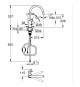 Robinet de cuisine - Chromé - Bec haut en C - Mousseur extractible - Rotation 360° - Limiteur de débit - GROHE Start Flow - 3…