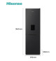 Réfrigérateur combiné HISENSE RB390N4WB1 - Combiné- 304 L - l59 x L60 x H186cm - Noir
