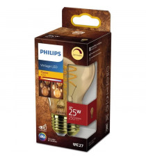 PHILIPS Ampoule LED Standard E27 - 25W Blanc Chaud Ambré - Compatible Variateur - Verre