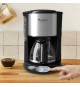 MOULINEX Cafetiere filtre, Programmation 24 heures, Capacité de 1,25 L, 10 a 15 tasses, Anti-gouttes, Subito noir/inox FG362810