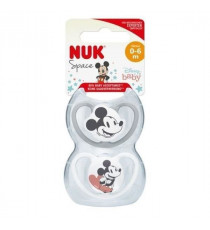 NUK Lot 2 sucettes SPACE Mickey - 0-6 mois