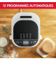 MOULINEX Machine a pain 1 kg, 20 programmes automatiques, Programme sans gluten, Maintien au chaud, Pain Doré OW210130