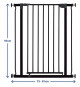 DREAMBABY Barriere de sécurité Extra Haute LIBERTY - Par pression - L 75/81 x H 93 cm - Noire