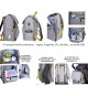 BABY ON BOARD Sac a dos a langer FREESTYLE yellowstone - gris/moutarde