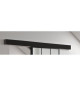 OPTIMUM Kit porte coulissante + rail Atelier - H204 x L83 x P4 cm - Noir verre dépoli