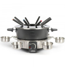 Appareil a fondue électrique LIVOO DOC264 - 1,8L - 8 fourchettes incluses - Thermostat ajustable - Inox
