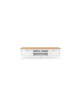 Meuble TV 2 tiroirs - Décor chene artisan et blanc - L 160 x P 45 x H 40 cm - BERGEN