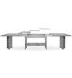 Table a manger extensible de 8 a 12 personnes - Classique - Effet béton structuré - ANCONA - L 160 / 310 x l 90 cm