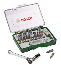 Set vissage mixte Bosch - Kit 27 pieces, Assortiment d'Embouts de Vissage avec Cliquet