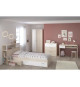 PARISOT Chambre enfant complete - Tete de lit + lit + commode + armoire + bureau - contemporain - Décor acacia clair et blanc…