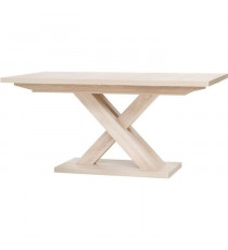 Table extensible mélaminé contemporaine pieds central en croix L 160 a 200 cm AVANT