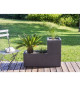 EDA PLASTIQUE Bac a fleurs carré Graphit Up - 21 L - 29,5 x 29,5 x 29,5 cm - Gris anthracite
