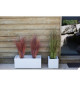 EDA PLASTIQUE Jardiniere Graphit Up - 57 L - Dimensions 79,5 x 29,5 x 29,5 cm - Blanc cérusé