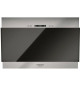 Hotte décorative HOTPOINT HHVP6.4FLLK - L 60 cm - 384 m3 air / h max - 63 dB max - 3 vitesses - Inox + verre noir