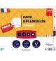 Pack couette 220 x 240 cm + 2 oreillers 60 x 60 cm - Splendeur - Garnissage 100% Polyester FCS 300 g/m² - Blanc - DODO