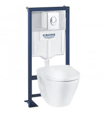 WC encastré GROHE - Céramique - Réservoir 9L - Abattant frein de chute - Blanc alpin