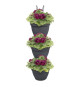 ELHO - Pot de fleurs -  Vibia Campana Foret Vertical Set/3 - Anthracite - Balcon extérieur - L 17.1 x W 20.7 x H 29.7 cm