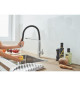 GROHE Robinet de cuisine évier Feel, robinet avec douchette extractible, bec en forme de U, inverseur 2 jets, 31489000