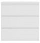 Commode CHELSEA 3 Tiroirs - Couleur blanc mat - L 77,2 x P 42 x H 79,9 cm