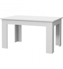 Table a manger PILVI - 4 personnes - Blanc - L 140 x P 90 x H 75 cm