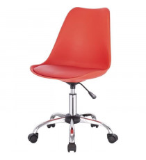 WINONA Chaise de bureau ajustable - Orange - L 48 x P 54 x H 80/90 cm